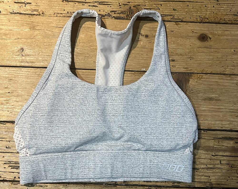Uniquely Lorna Jane Womens Size S Gray Heather Mesh Sports Bra W/ Removable Pads